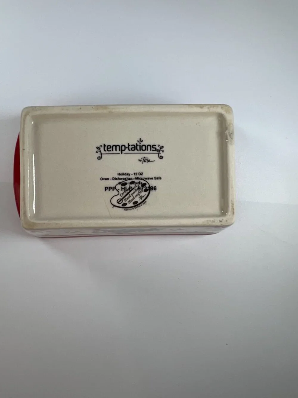 Temptations By Tara 12 OZ Mini Loaf Pan Christmas Holiday Motif Bakeware